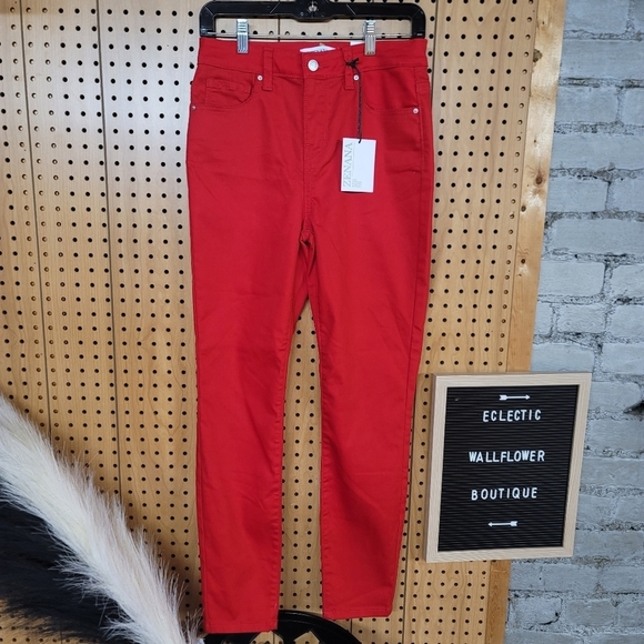Zenana Outfitters Denim - Zenana Ruby Red Small Skinny Jeans